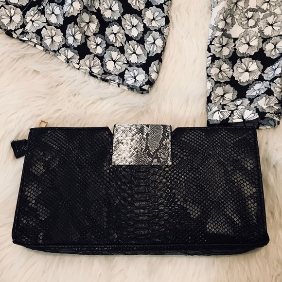 Python Faux Leather Clutch - Picture 3 of 3